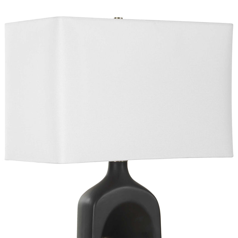 Uttermost 30586-1 Void Matte Black Table Lamp