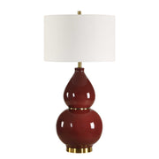Uttermost 30644-1 Gourd Burgundy Table Lamp