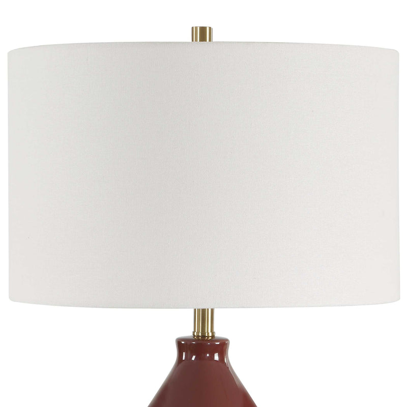 Uttermost 30644-1 Gourd Burgundy Table Lamp