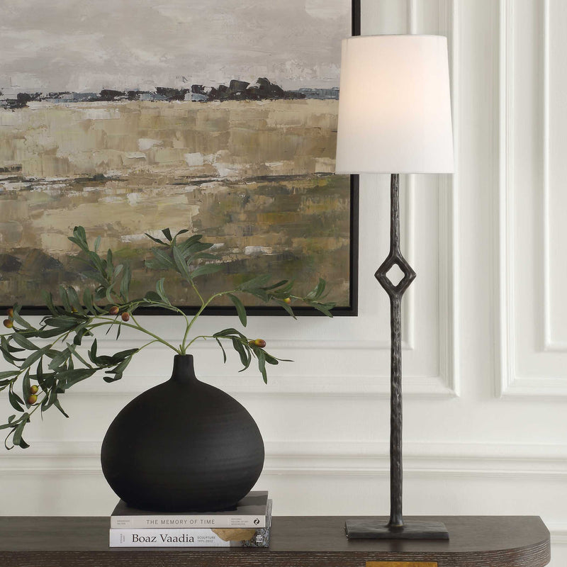 Uttermost 30613-1 Puncture Cordless Iron Buffet Lamp