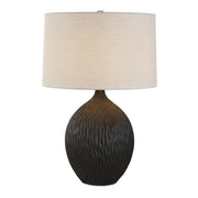 Uttermost 30652-1 Levee Satin Black Table Lamp