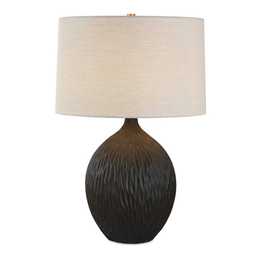 Uttermost 30652-1 Levee Satin Black Table Lamp