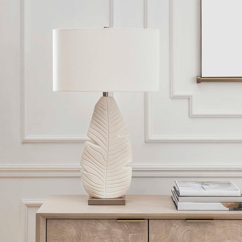 Uttermost 30557 Palm Leaf White Table Lamp