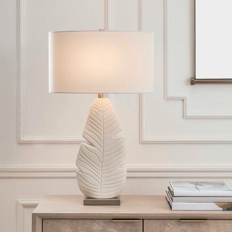 Uttermost 30557 Palm Leaf White Table Lamp