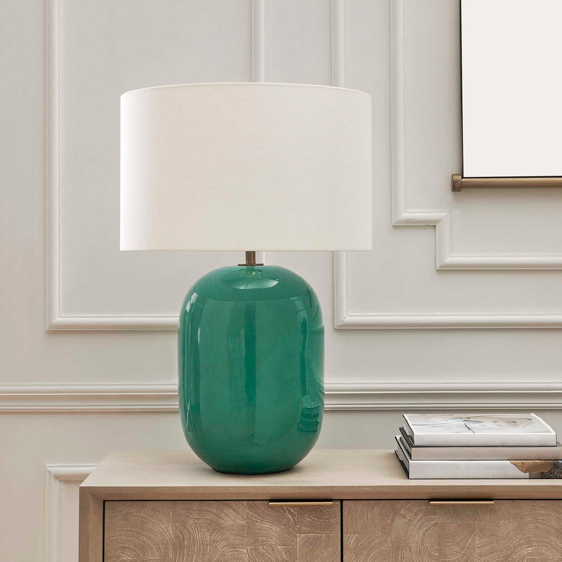 Uttermost 30660-1 Hollis Teal Table Lamp