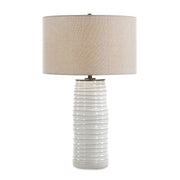 Uttermost 30665 Barat White Ceramic Table Lamp