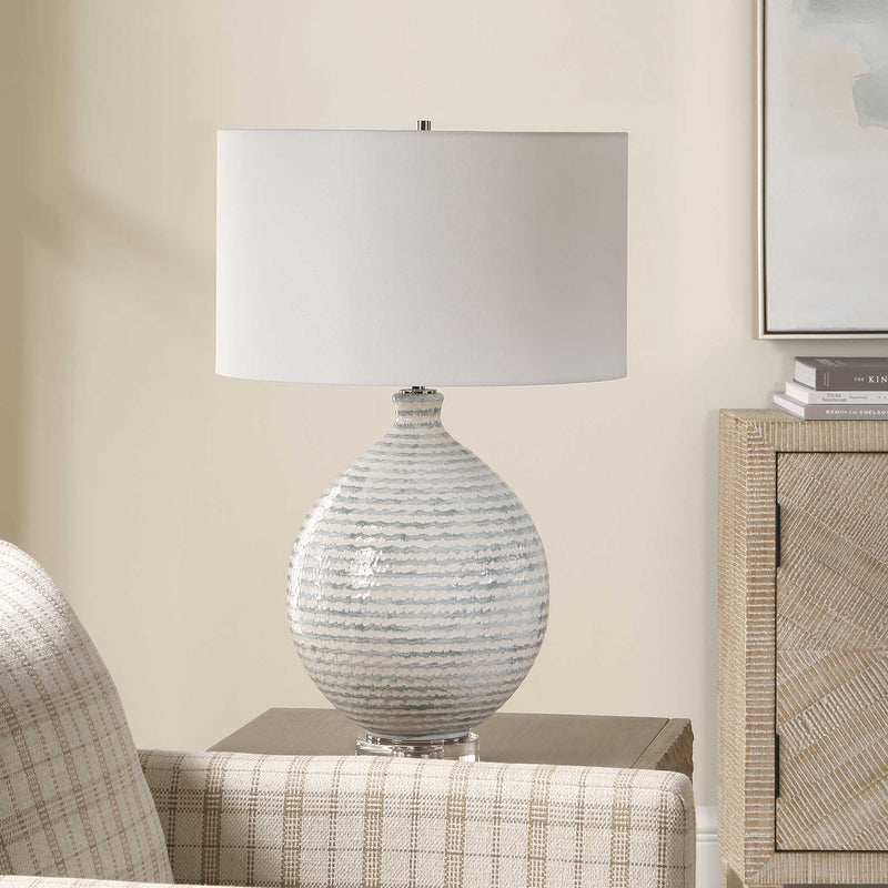 Uttermost 30680 Clary Horizontally Striped Table Lamp
