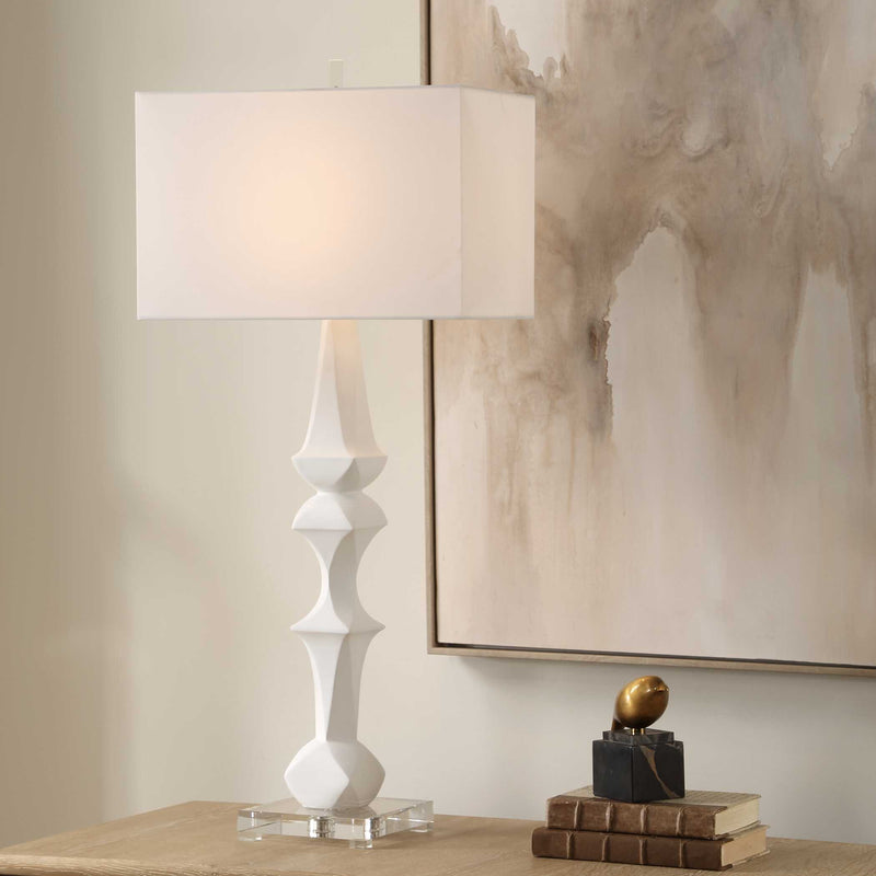 Uttermost 30648 Mayme White Table Lamp