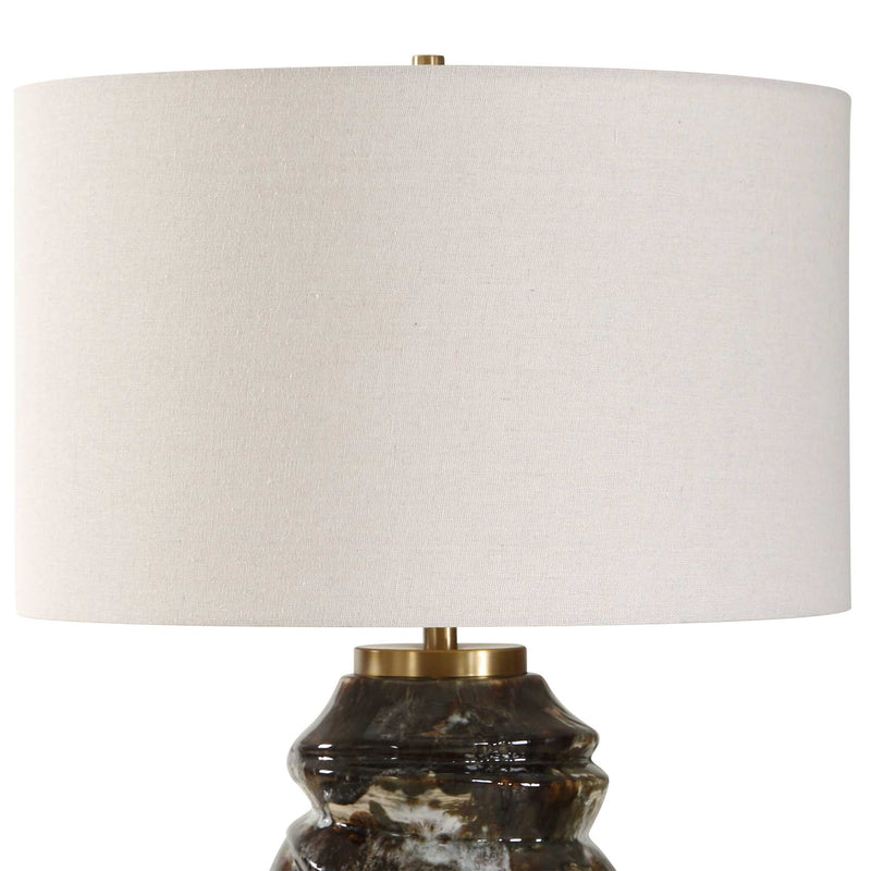 Uttermost 30649 Cuoco Mottled Brown Table Lamp