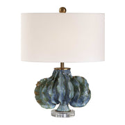 Uttermost 30674-1 Ruffle Up Blue Green Table Lamp