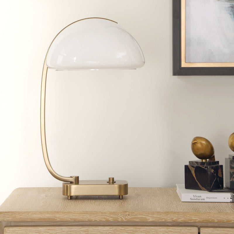 Uttermost 30676-1 Bend The Rules Brass Desk Lamp