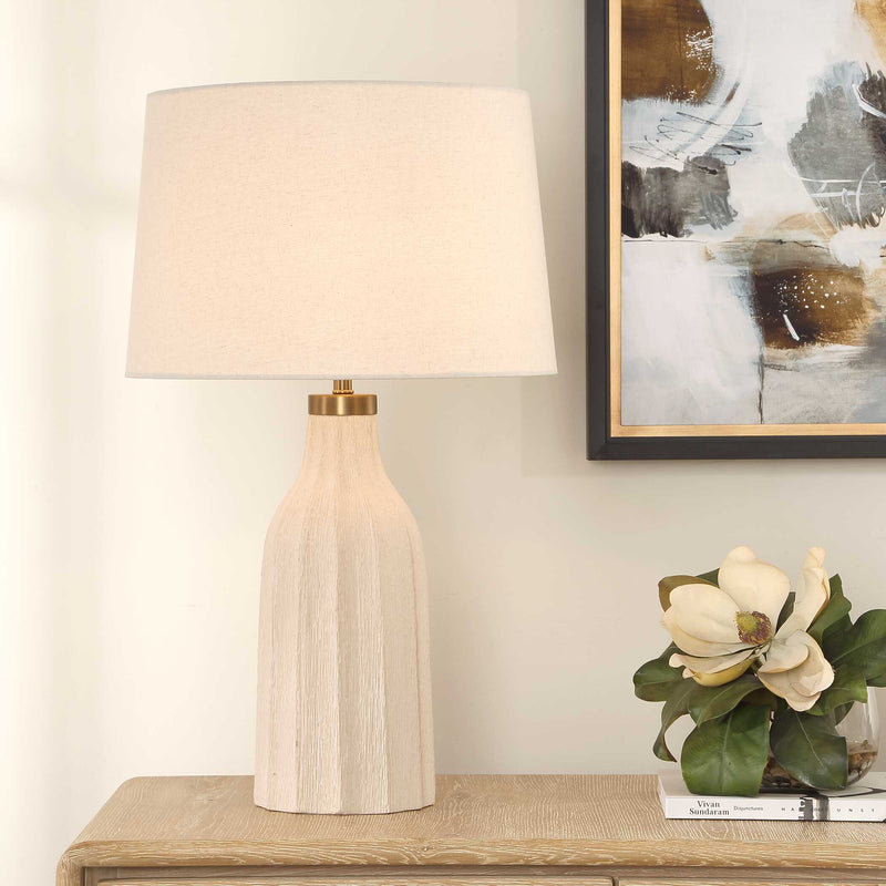 Uttermost 30673 Maddox Textured Off White Table Lamp