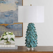 Uttermost 30683 Mina Teal Blue Table Lamp