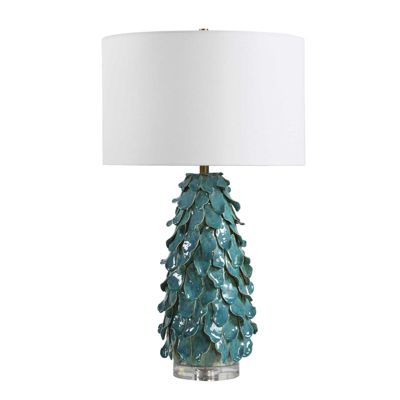 Uttermost 30683 Mina Teal Blue Table Lamp