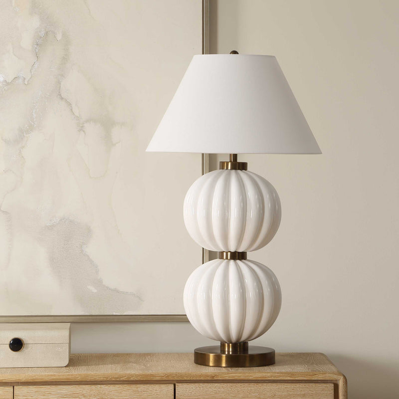 Uttermost 30663 Irena White Sphere Table Lamp