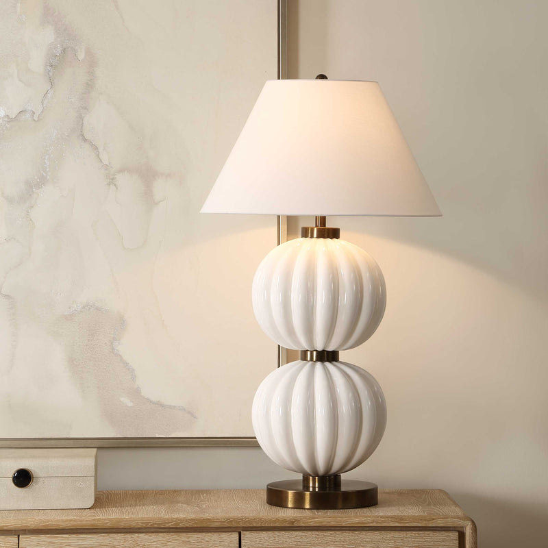 Uttermost 30663 Irena White Sphere Table Lamp