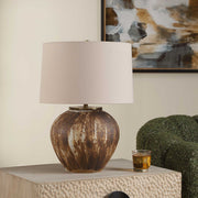 Uttermost 30667-1 McKinley Textured Brown Table Lamp