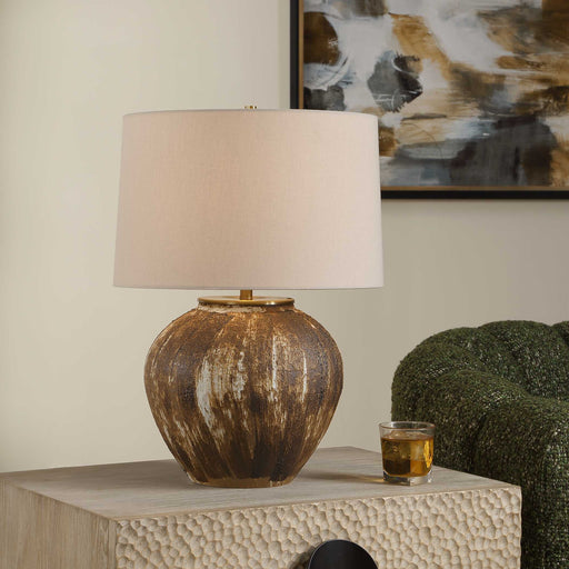 Uttermost 30667-1 McKinley Textured Brown Table Lamp