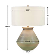 Uttermost Natrone Sage Green Table Lamp