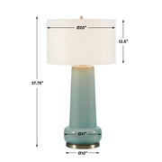 Uttermost Claudin Aqua Blue Table Lamp