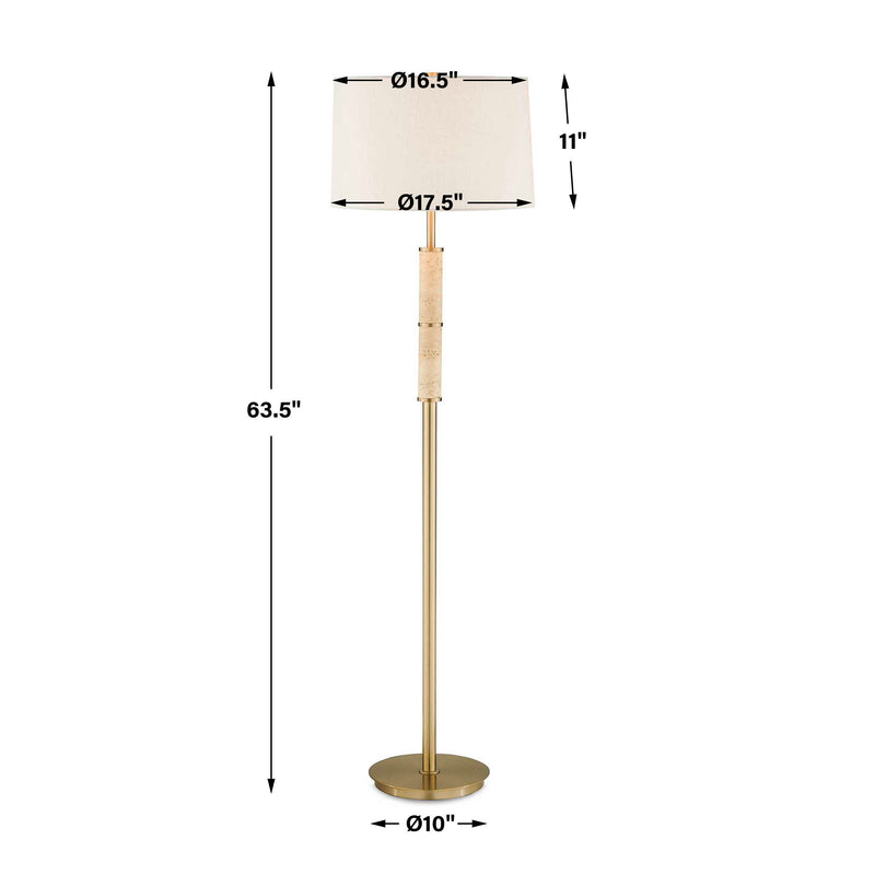Uttermost Verlaine Travertine Floor Lamp