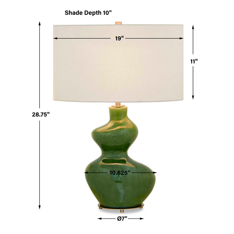 Uttermost Esall Dark Green Table Lamp