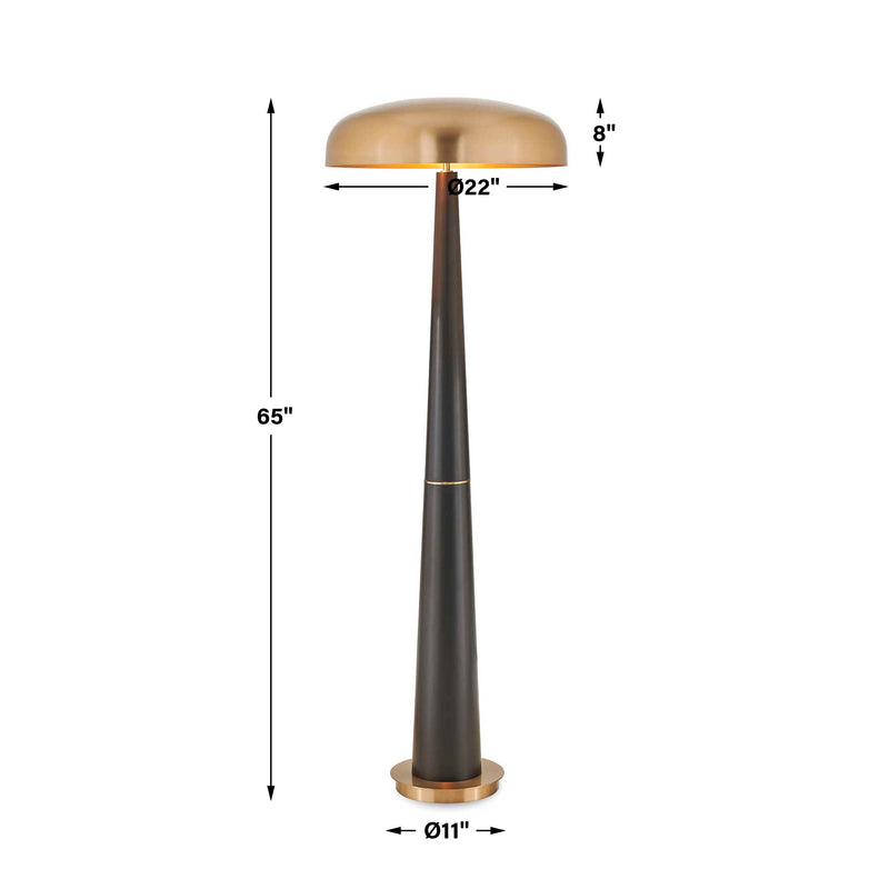 Uttermost Davis Black Floor Lamp