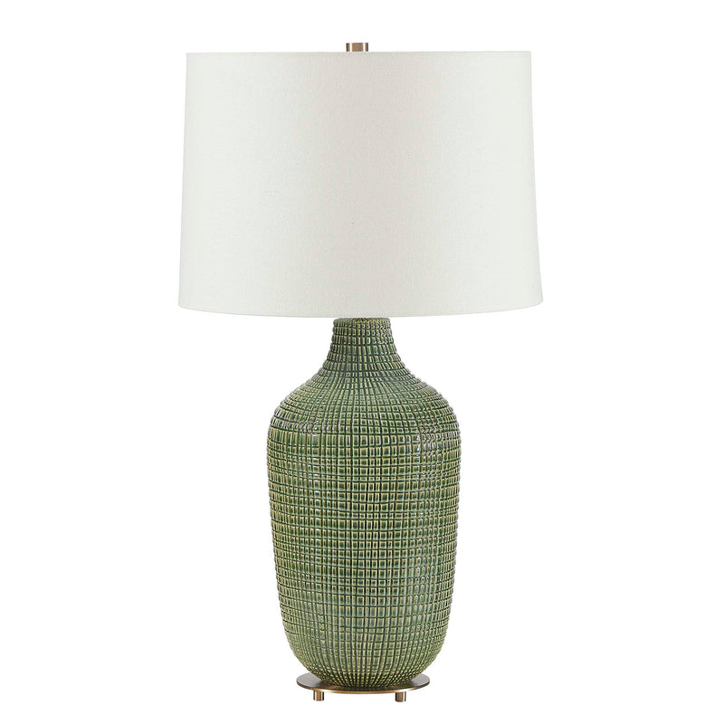 Uttermost Dulcich Green Grid Table Lamp