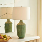 Uttermost Dulcich Green Grid Table Lamp