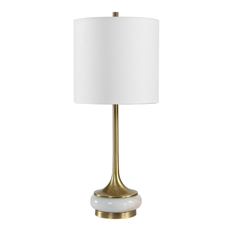 Uttermost Molena Brass & Pearly Stone Table Lamp