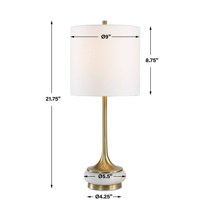 Uttermost Molena Brass & Pearly Stone Table Lamp