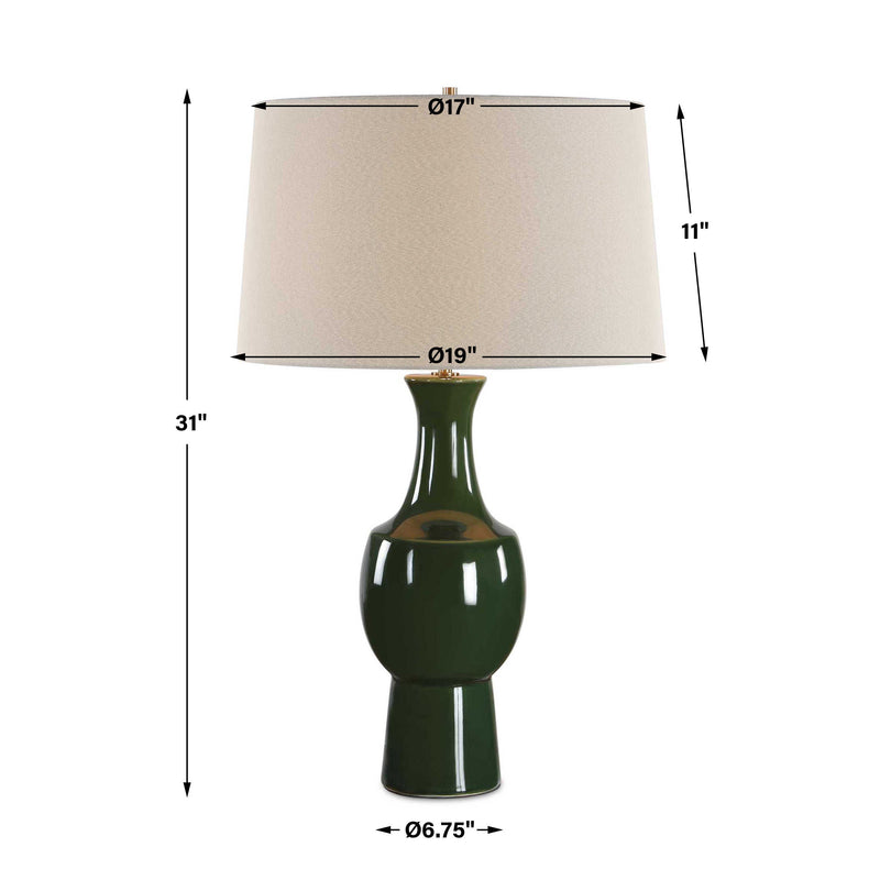 Uttermost Tennille Green Table Lamp