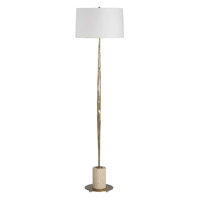 Uttermost Halen Brass Floor Lamp