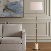 Uttermost Halen Brass Floor Lamp