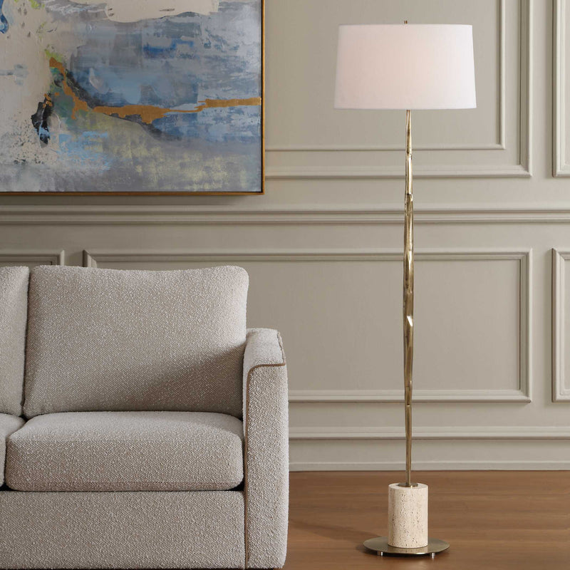 Uttermost Halen Brass Floor Lamp