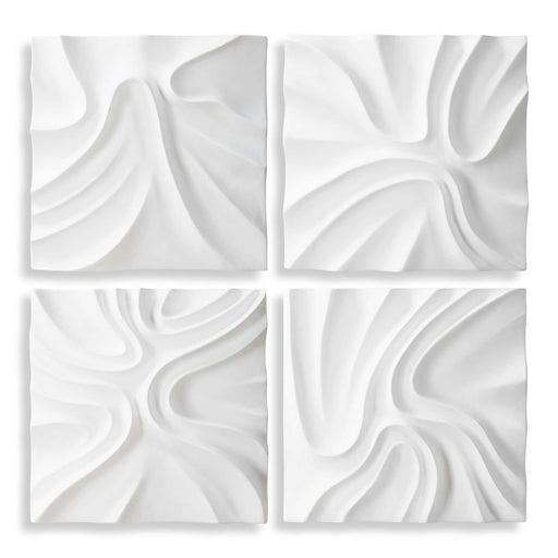 Uttermost 04368 Snowdrift Sculpted White Wall Decor Set/4