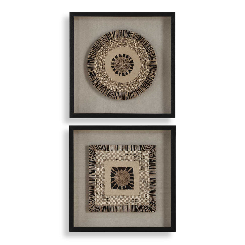 Uttermost 04367 Intertwine Knit Paper Shadow Box Set/2