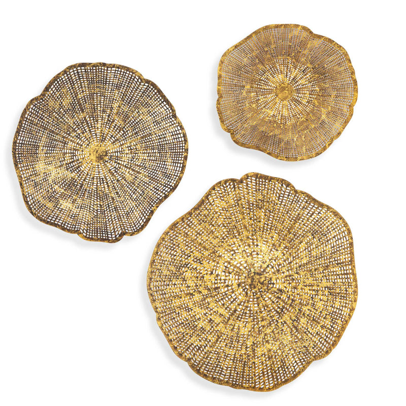Uttermost 04370 Radiance Gold Metal Wall Decor Set/3