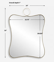 Uttermost 09974 Talia Brass Vanity Mirror