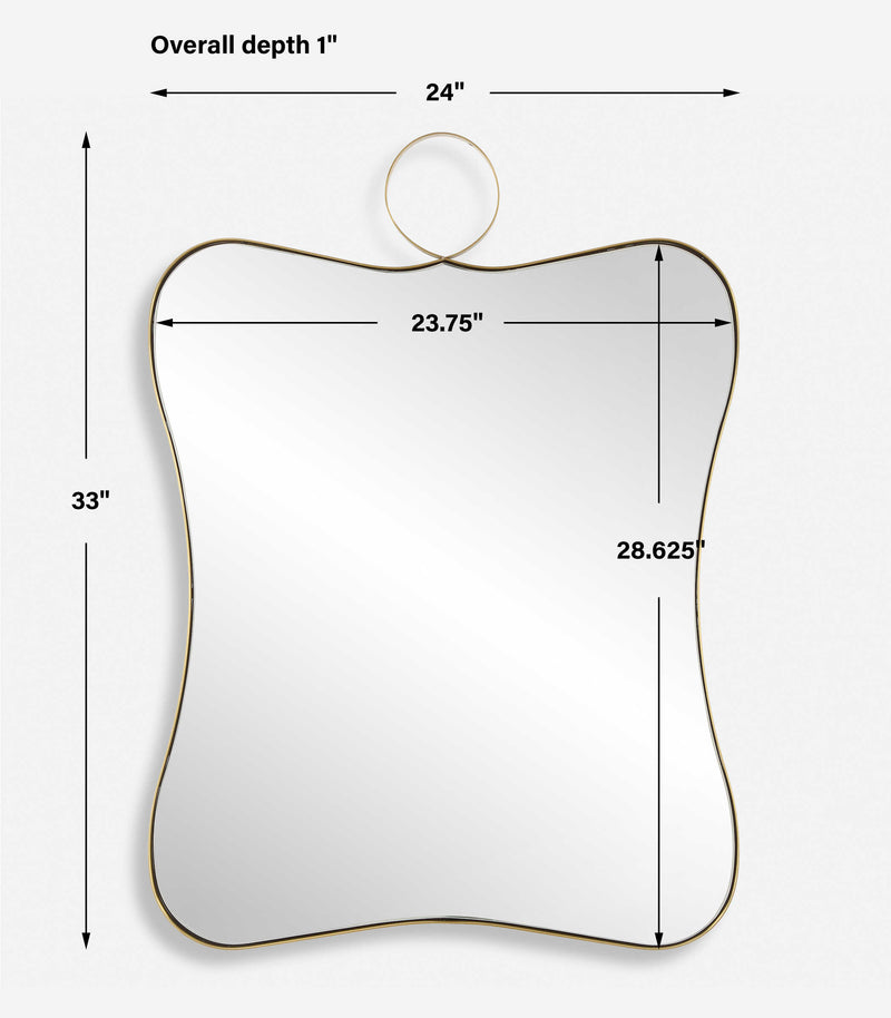 Uttermost 09974 Talia Brass Vanity Mirror