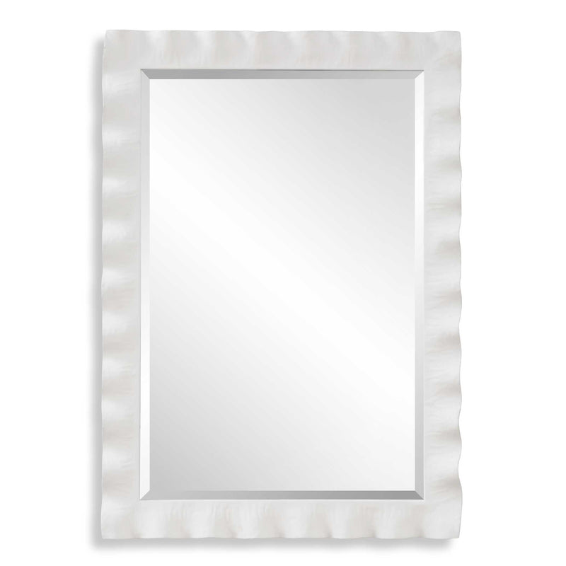 Uttermost 09981 Haya White Scalloped Mirror