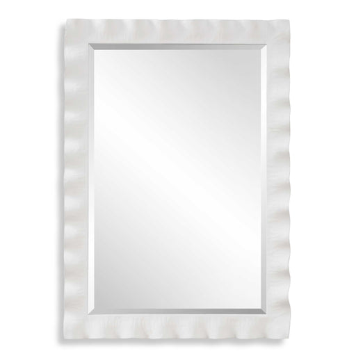 Uttermost 09981 Haya White Scalloped Mirror