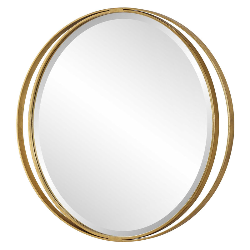 Uttermost 09991 Rhodes Gold Round Mirror