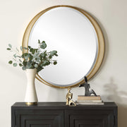 Uttermost 09991 Rhodes Gold Round Mirror