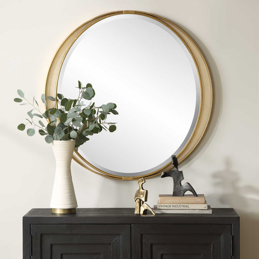 Uttermost 09991 Rhodes Gold Round Mirror