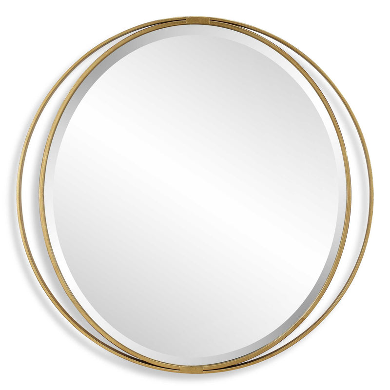 Uttermost 09991 Rhodes Gold Round Mirror