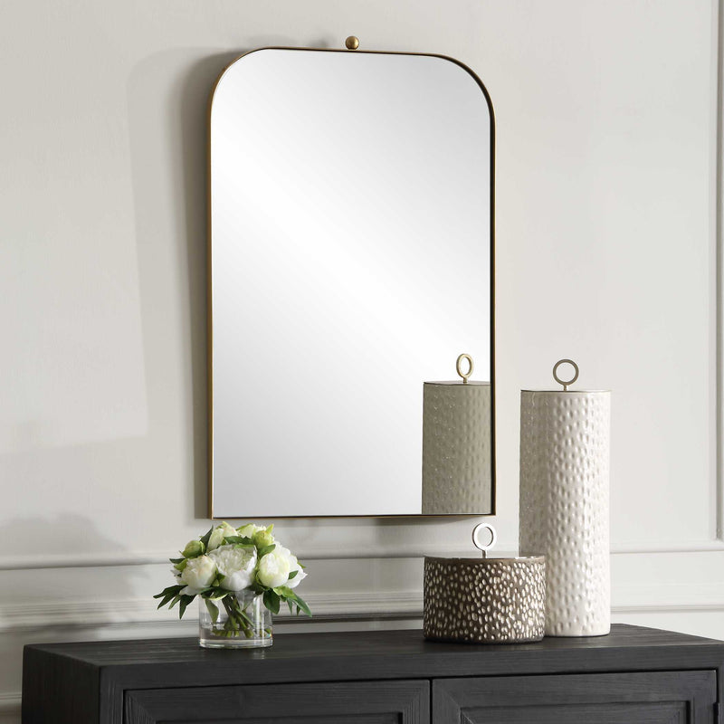 Uttermost 08185 Cassidy Brass Arch Mirror