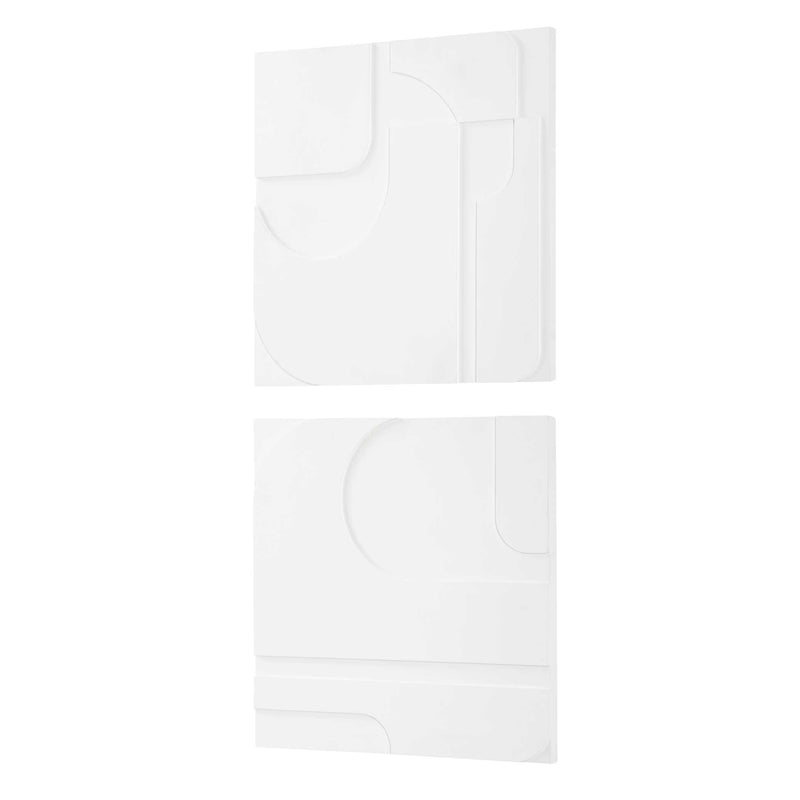 Uttermost 04373 Contours White Wall Decor Set/2