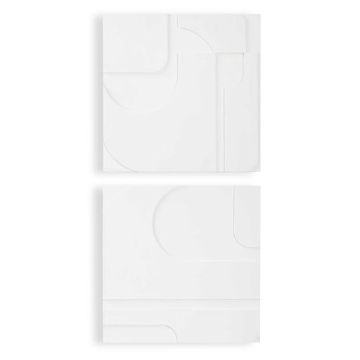Uttermost 04373 Contours White Wall Decor Set/2