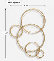 Uttermost 04369 Golden Bubbles Metal Wall Decor